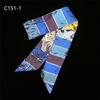 Spring New Design Floral Skinny Brand Scarf For Women Hair Neck Silk Scarf For Ladies Foulard Headband Bag Scarves