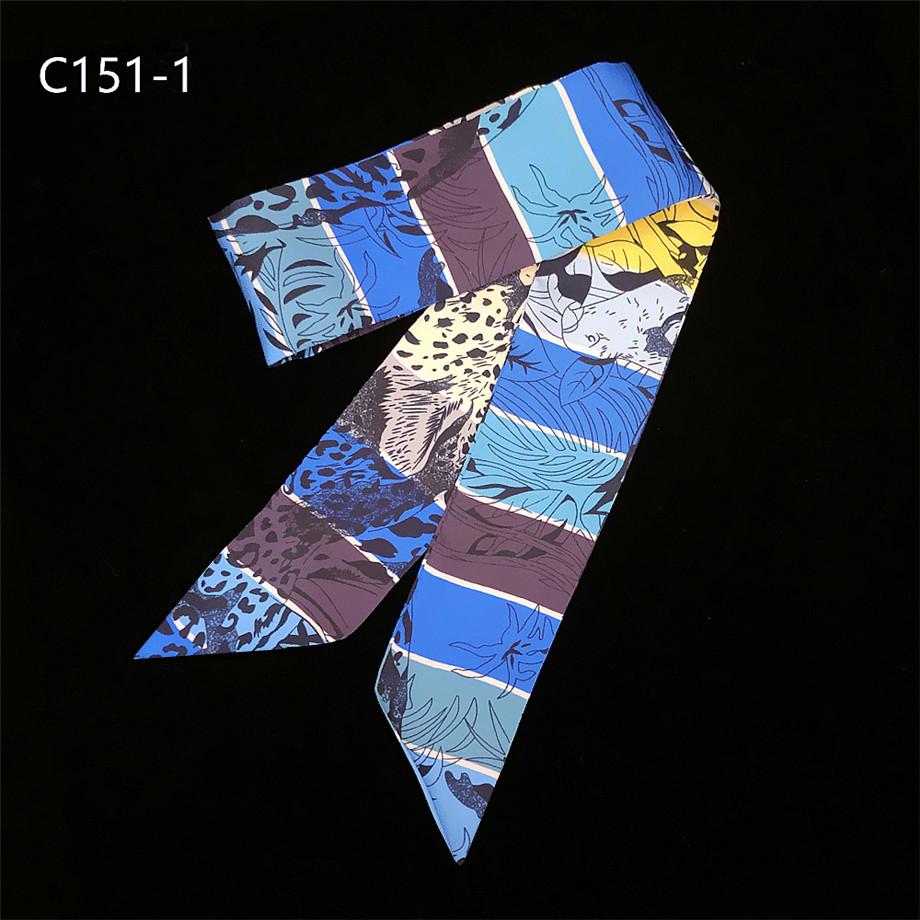 Spring New Design Floral Skinny Brand Scarf For Women Hair Neck Silk Scarf For Ladies Foulard Headband Bag Scarves