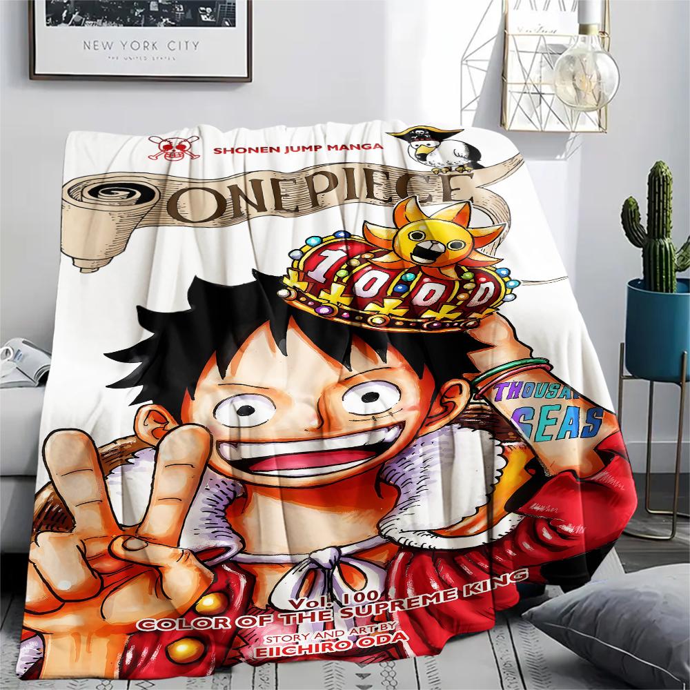 One Piece character Print Flannel Blanket,High quality Comfortable for All Seasons,Home Decor,Warmth and Comfort,Perfect for Christmas Gifts