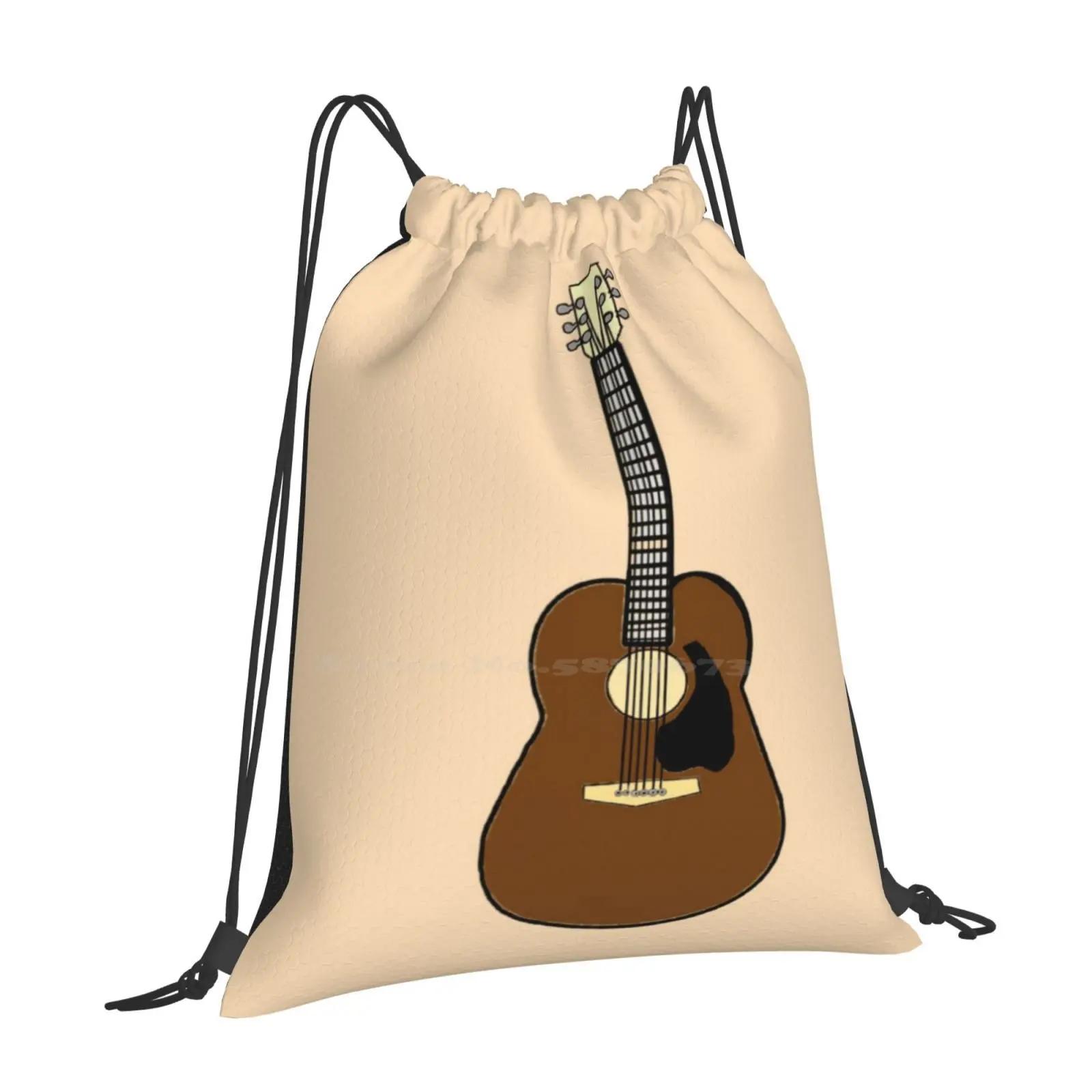 Acoustic Guitar New Arrivals Unisex Bags Student Bag Backpack Acoustic Guitar Instrumental Musical Instruments Songwriting OneSize