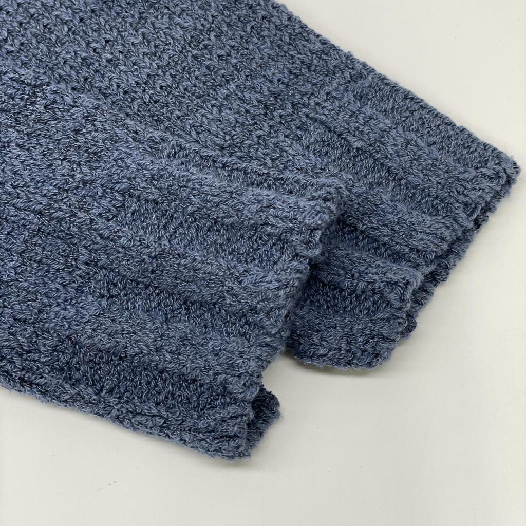 Settefili Cashmere Navy Shawl Collar Cable Knit Tops XS NavyUsed