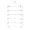 6 Tier Metal Pants Hanger With Clips Spacesaving Durable Storage For Skirts And Trousers Black