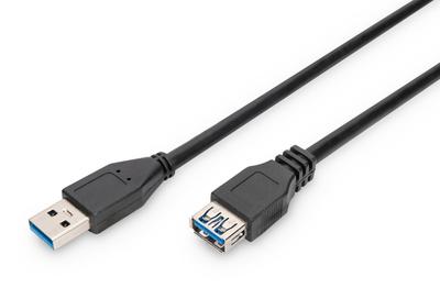 Kabel Przedłużający DIGITUS USB 3.1 Gen.1 SuperSpeed 5Gbps Typ USB A/USB A M/Ż Czarny 3m