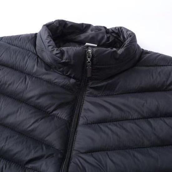 Men Waistcoat Vest Stand Collar Sleeveless Zipper Closure Windproof Vest with Pockets Solid Color Winter Thermal Jacket