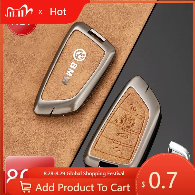 Car Sticker Hot 2025 Zinc Alloy Car Key Case Cover Holder Shell For BMW X1 X3 X5 X6 X7 1 3 5 6 7 Series G20 G30 G11 F15 F16 G01