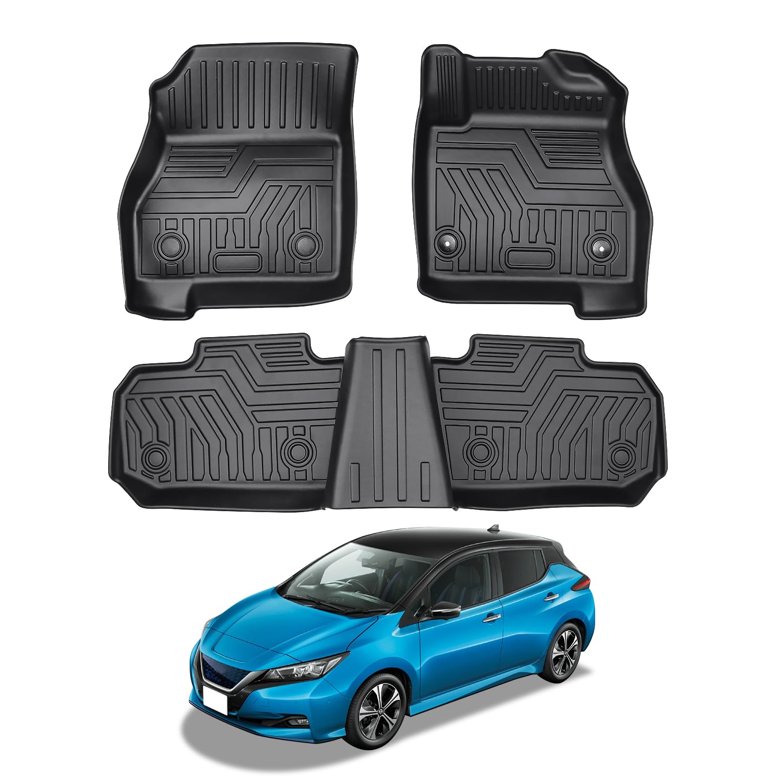 

Коврики PANICO для Nissan Leaf ZE1 (3D формованный ТПЭ, Водонепроницаемый, Набор из 3 предметов)