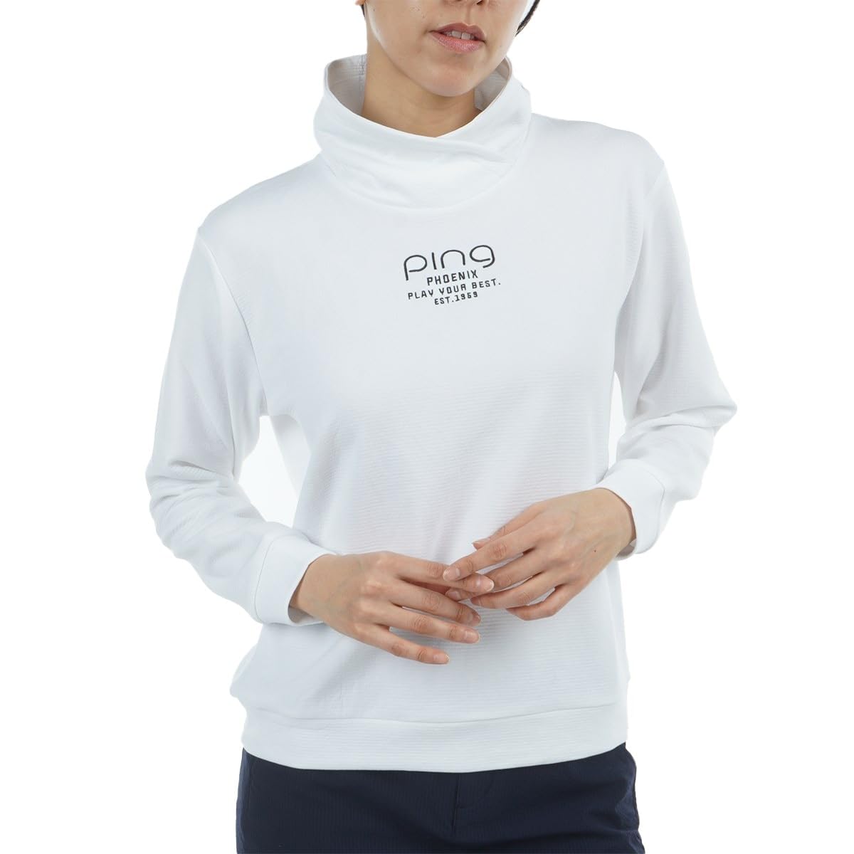 

Женский свитшот с шалевым воротником для гольфа S [Pin Apparel] (Картон) / / 622-5162102 030_Белый