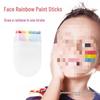 6-Color Face Paint Sticks for Sports Day, Parties, and Fan Activities - Rainbow Stripes Crayons
