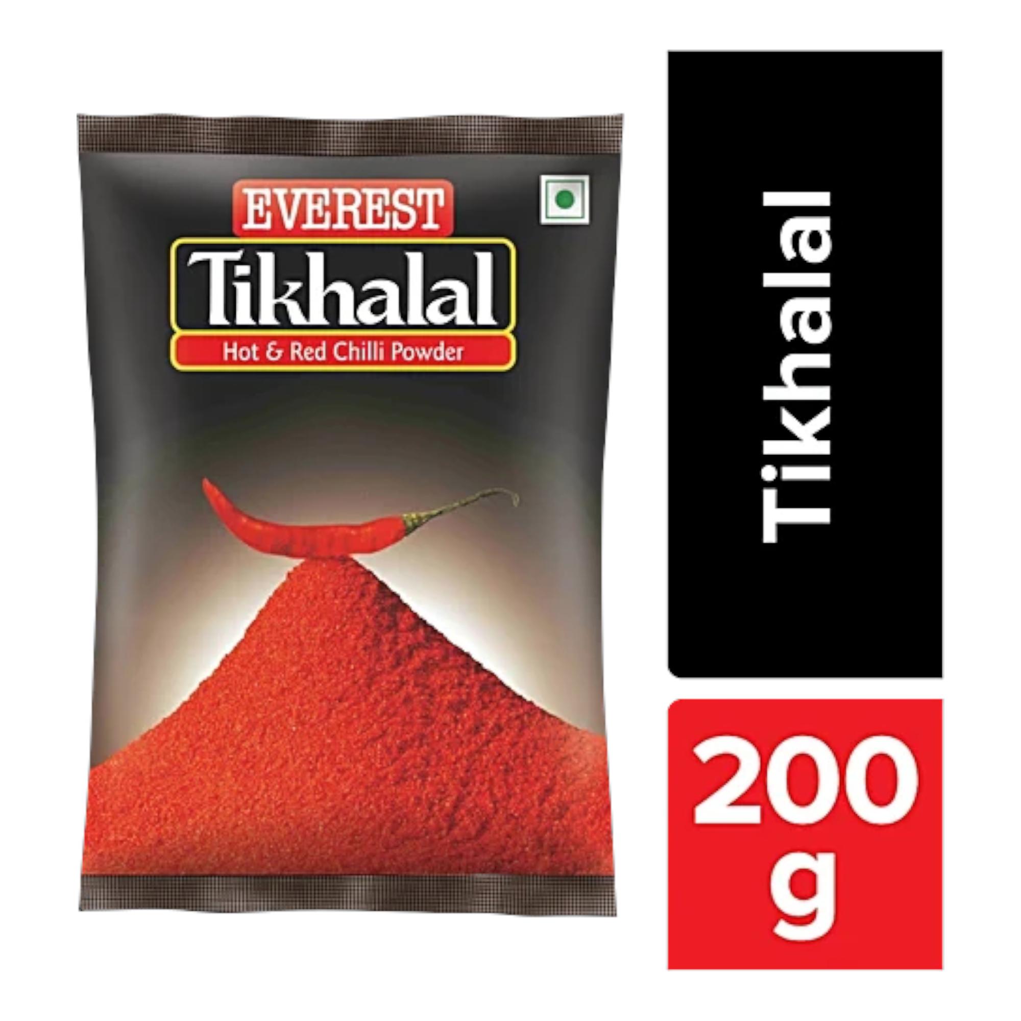 

Everest Tikhalal Chilli Powder Hot and Red 200g Pack of 1 Spicy Seasoning for Curries Snacks and Biryani