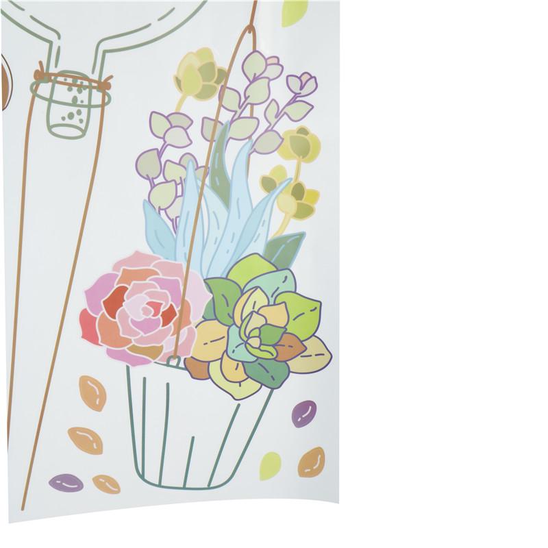 Kreativní květinové rostliny Chlorophytum Odnímatelné samolepky na zeď Dekorativní samolepka