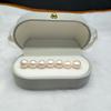 7.5-8.5mm 4A Freshwater Pearl Muffin Bead, Half-Drilled Nude Manta Rose for DIY Earrings or Rings.