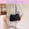 Mini Borsa a Spalla con Paillettes per Donna con Tracolla a Catena per Accessorio di Moda Quotidiano