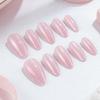 30 Pieces Reusable Faux Nail Pink Cats Eye Effect Almond Shape Press On Nail For Various Occasions