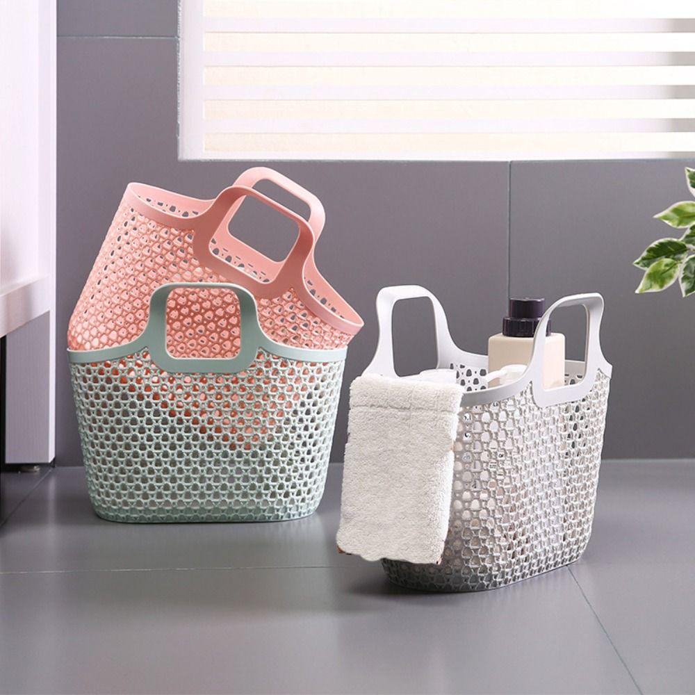 Multifunctional Shower Basket Large Capacity Washing Basket Portable Hollow Out Storage Basket