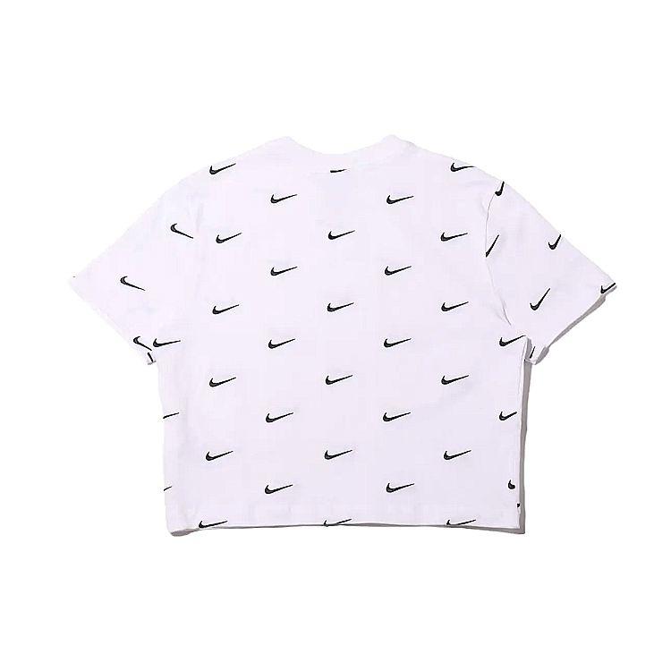 Nike Logo Print Short Sleeve T-Shirt Women Tops White CK4092-100