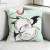 FF Final Fantasy MoogleW Square DoubleSided printed Pillow Case Bedroom Bedside Pillow Sofa Cushion Cover Gift