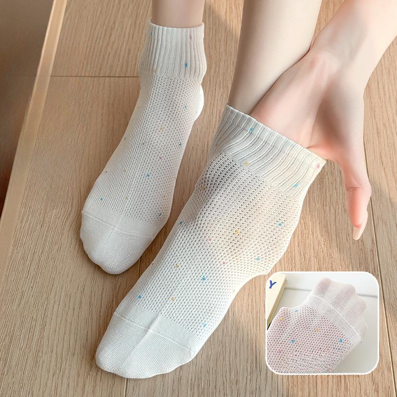 Båtsokker Ren Bomull Dame Vår og Sommer Tynn Mesh Dame Benløse Sommer Helbomull Korte Sokker