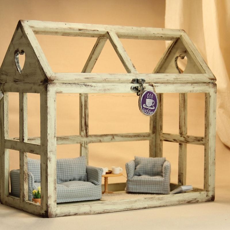 Smooth cotton Tiny Sofa Model For 1 12 Model house Displays Detachable For Realistic Home Trim