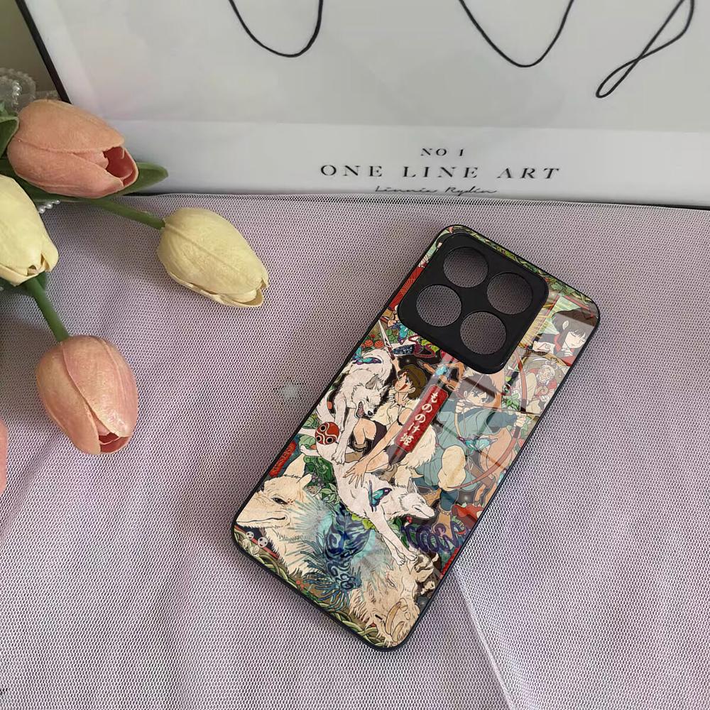Anime Princesse M-MononokeS Phone Case For Xiaomi Poco F3 4 5 6 X3 NFC X4 GT X5 6 M3 4 5 5s 6 Pro 4G 5G Glass Cases