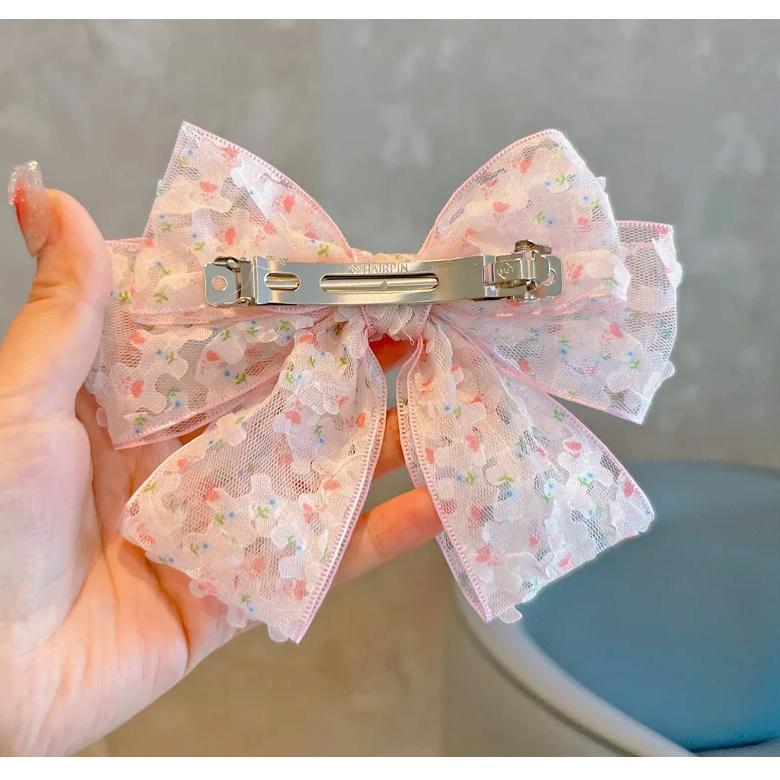 1PCS Lovely Fresh Floral Bow Kids Hairpins Children Headwear Baby Hair Clips Girl Hair Accessories Elastic Hair Bands