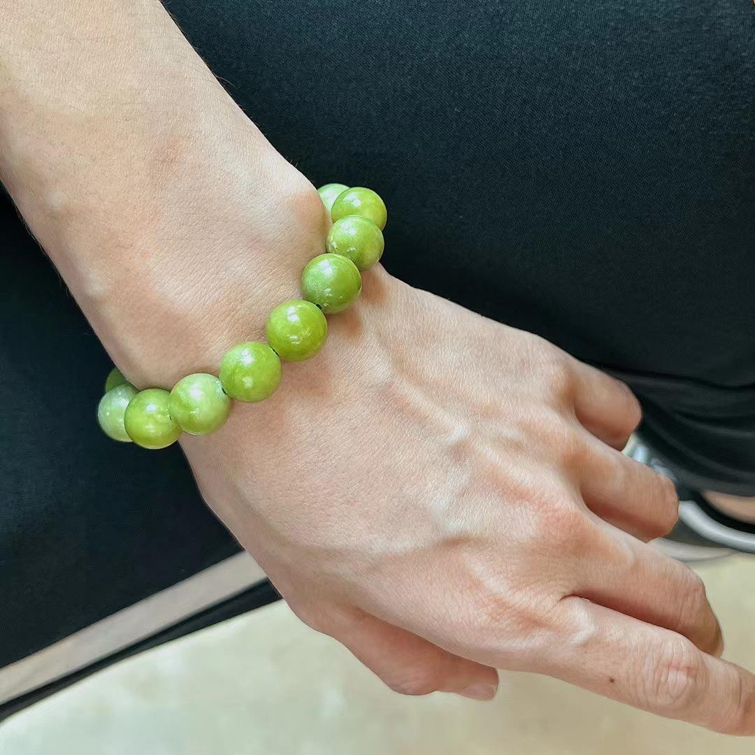 Wenyi Fan Retro Qingti Milk Cover Color Quartzite Jade Bracelet Women S Atmosphere Bracelet