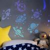 PET Hollow Out Drawing Painting Stencils for DIY Scrapbook Photo Album Planet 150x150mm 12pcs/set