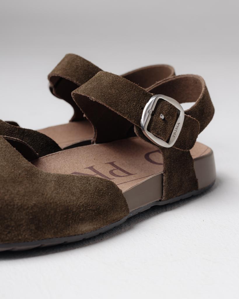 Geschlossene Sandalen Prima d'Arte 5364 36 Khaki Wildleder