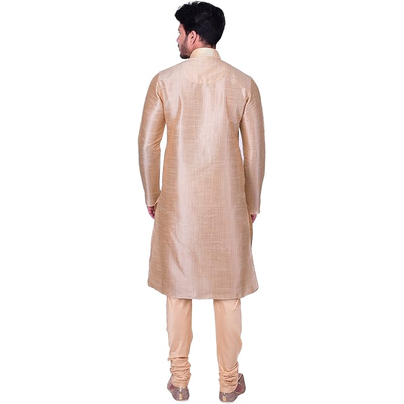 Manyavar Men s Silk Kurta Pyjama Yellow L жёлтый