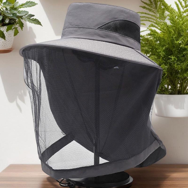Fishing Sun Hat Gnat Netting Hat With Veil Mesh Protective Headwear With Full Coverage Outdoor Gear For Beekeeping
