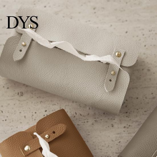 Foldable Storage Solution Faux Leather Tissue Box, Minimalist Napkin Holder for Living Paper Towel Organizer Room Desk, Decorative Dispenser