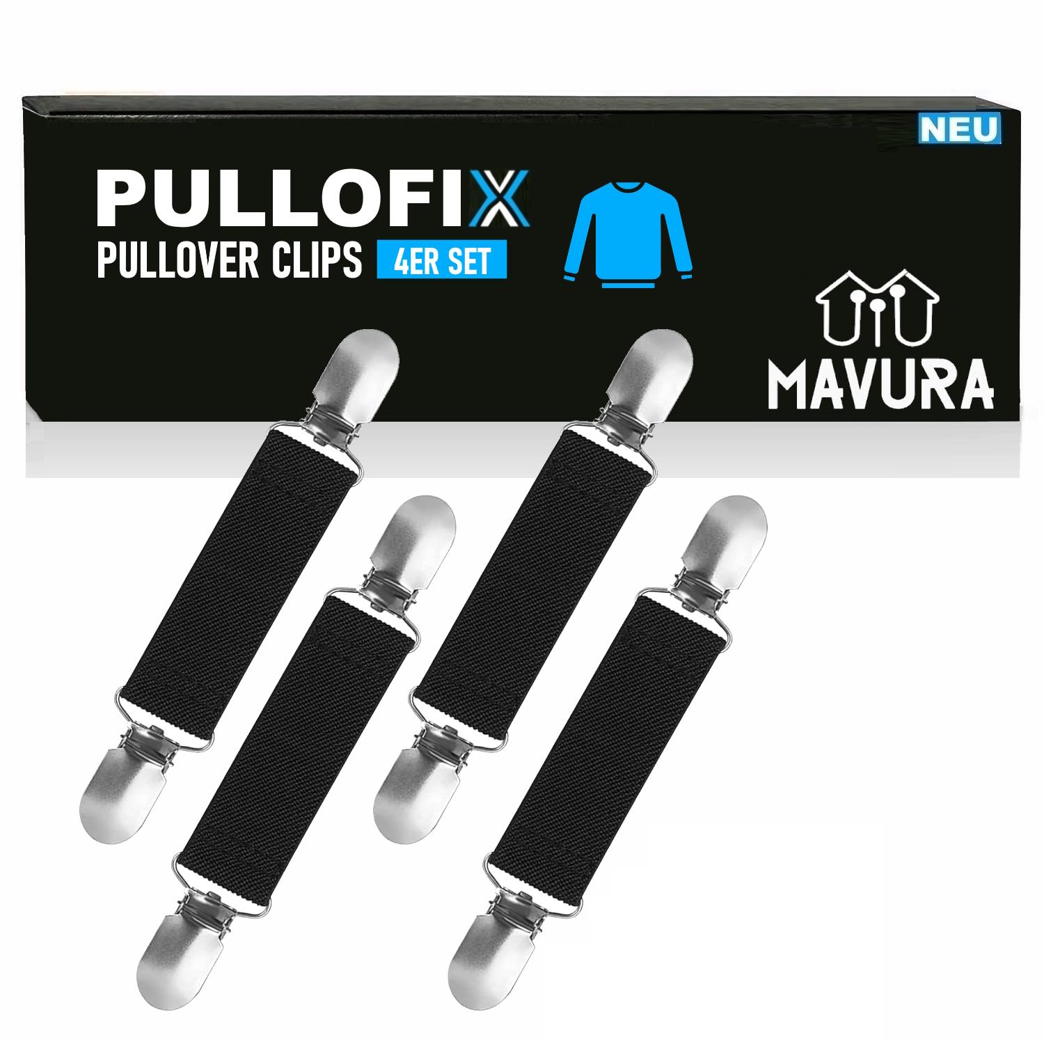 

PULLOFIX 4-piece retro sweater collar clips set sleeve holders cardigan