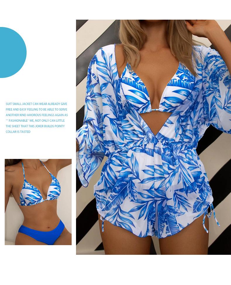 Women's Three-Piece Sexy Bikini Swimsuit - Split Design, High-End European and American Style