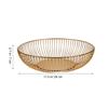 11 Inch Round Wire Fruit Basket Bowl Handmade Iron Snack Storage Decorative Kitchen ganizer Countertop Home Decoration Metal