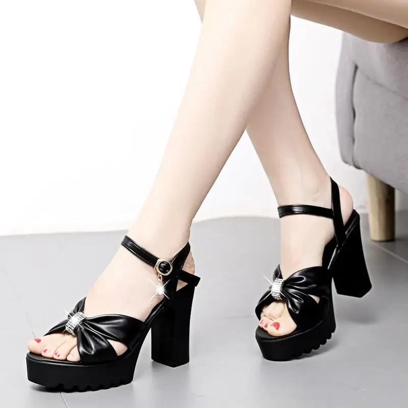 

Женские сандалии Супервысокий каблук Бриллиант Женская обувь Лучшая 2025 Тренд Обувь Азиатский размер Летние Удобные Корейская обувь 40