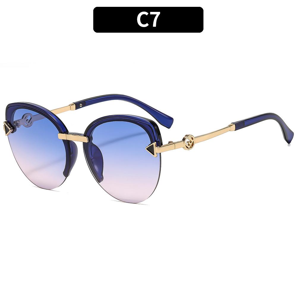 Women's Sunglasses, Fashionable Cat's Eye Half-frame Sunglasses