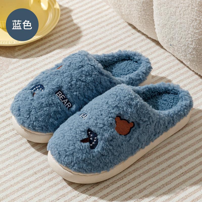 Мода осень и зима мода новые хлопковые тапочки для дома противоскользящие теплые тапочки — фото 5