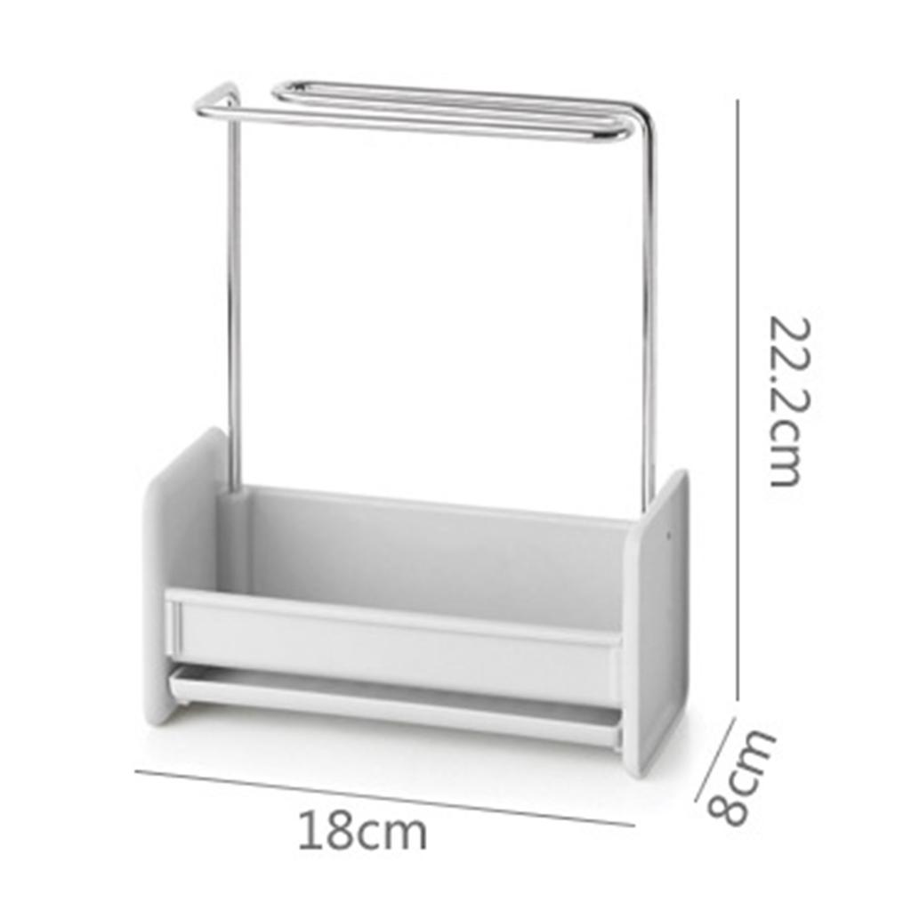 Kitchen Sink Sponge Holder Multipurpose Kitchen Rag Stand Sponge Holder with Dishcloth Drying Rack for Kitchen