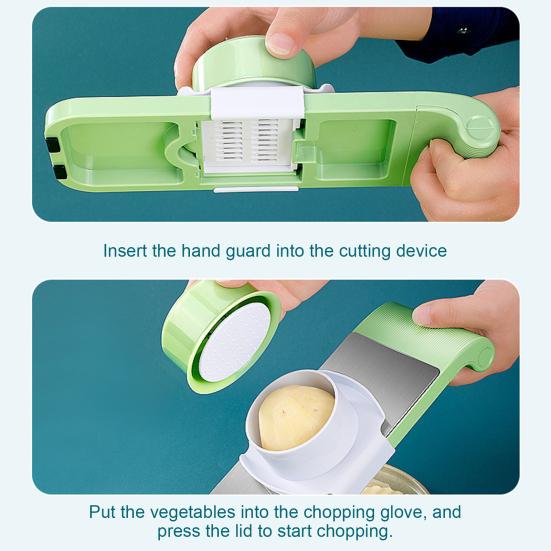 Multifunctional Vegetable Cutter with 3/5 Blades Portable Mandoline Slicer Fruits Cheese Shredder Chopper Slicing Tools Kitchen Gadgets