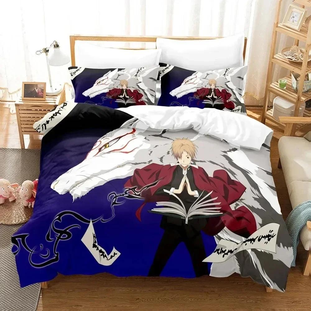 3d Print Natsume's Book of Friends Bedding Set Printed With Pillowcase Bed Duvet Cover Soft Single Double Queen Super King Size