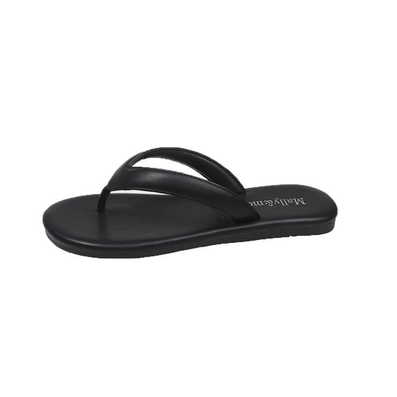 ~ Minimalist toe beach vacation fashionable contrasting color versatile flip-flops women wear summer