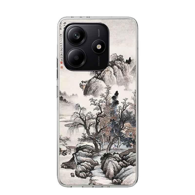 Chinese Style ink Painting Art Phone Case For Xiaomi Redmi Note 15 14 13 12S 12 Pro Plus 11S 11E 11 11T 10S 10 Art Soft Pattern