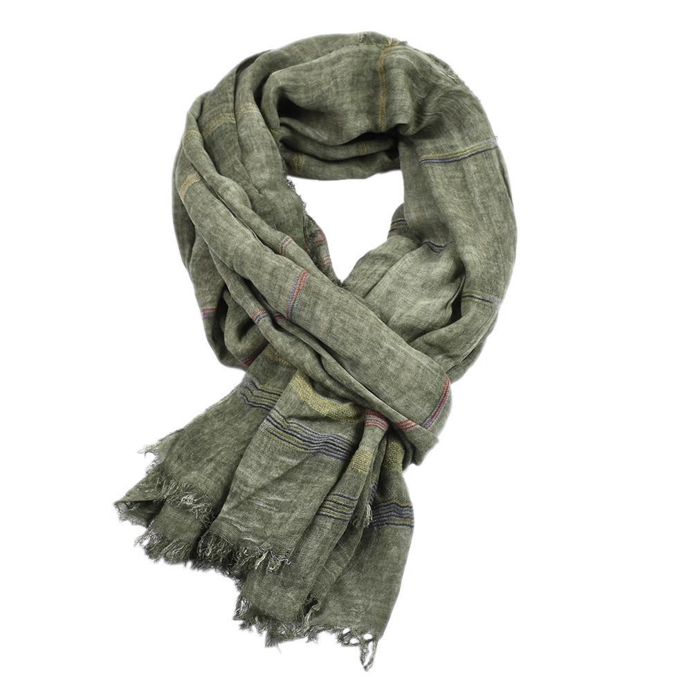 European and American Cotton Linen Winter Men Scarf Fashion Striped Men's Scarves Tassel Long Shawl Bufanda Male Accessories
