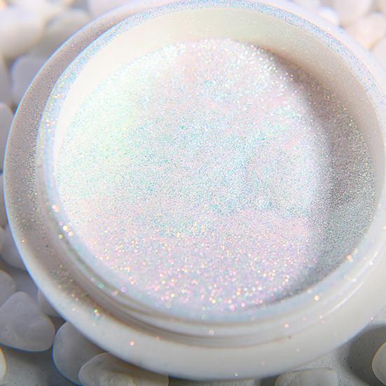 3g Glitter Holographic Rainbow Nail Art Powder Mirrr Pigment s mini štětečkem