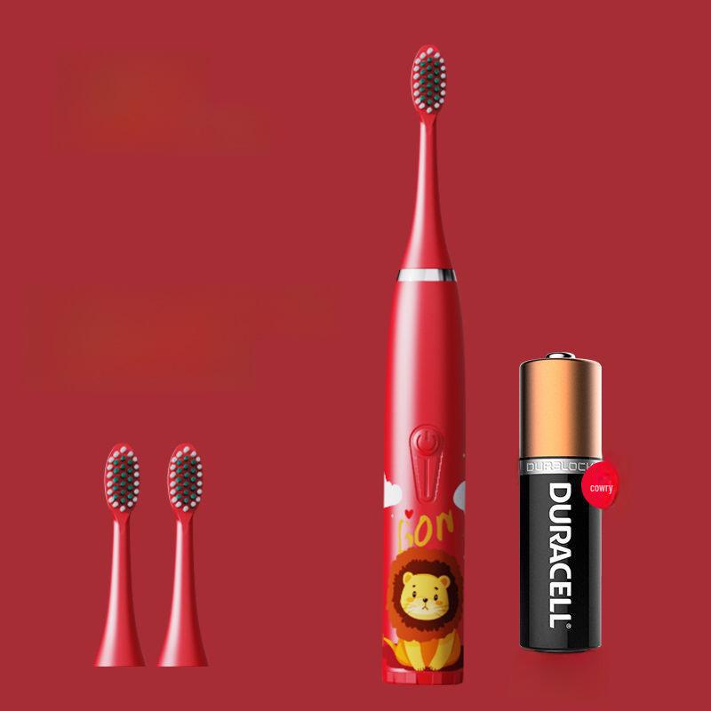Waterproof Ultrasonic Kids' Electric Toothbrush - Cute Cartoon Design, Soft Bristles, IP7 Rated, Perfect Gift