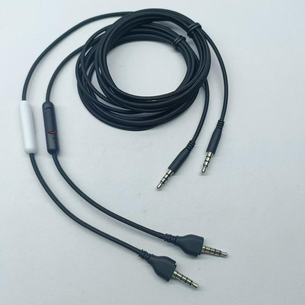Headset Audio Cable With Inline Volume Control Nylon Braided Aux Cord For Alienware AW920H Enhanced Sound Quality