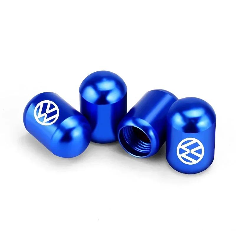 

2025 Hot 4PCS Car Wheel Tire Valve Caps Tyre Rim Stem Covers for Volkswagen Rline Golf GTI Bora Passat Jetta Beetle Scirocco Lav