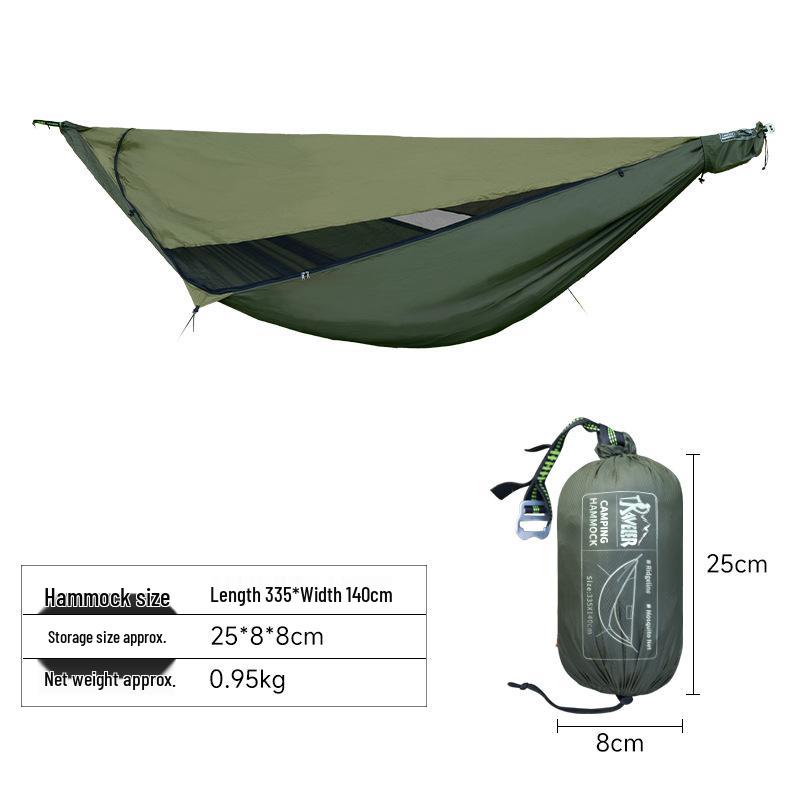 Traveler Anti-Tip Outdoor Hammock with Detachable Mosquito Net