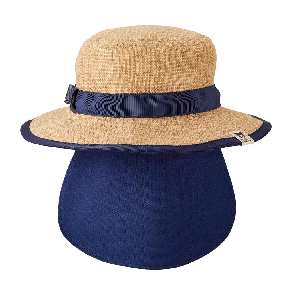 [Miki House] Miki House Double B Hat, Straw Hat, UV Protection, Sunshade Cover Included, Sunshade Hat, Boys, Girls, Baby, Kids, Children's Clothing,