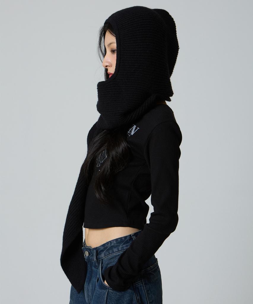 UNKNOWN PLANET Hooded Muffler Balaclava Black