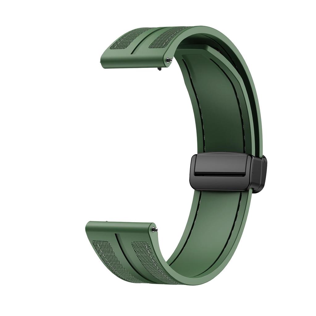 Woven Nylon & Silicone Strap for Huawei Watch GT5/GT6/4 Pro with Magnetic Buckle, Compatible with Apple Watch.